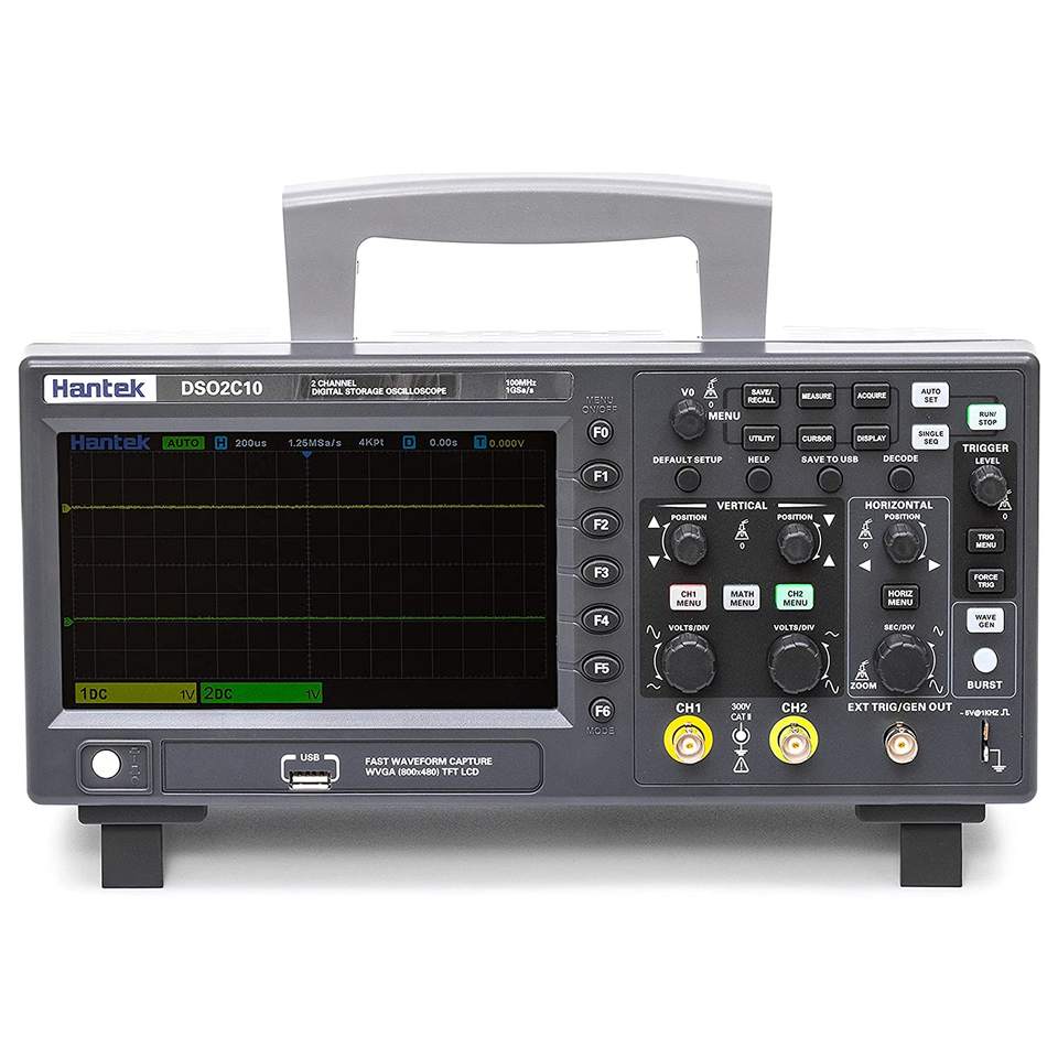 Hantek DSO2C10 2 قناة 100 ميجا - مراجعة Digital Storage Oscilloscope 100Mhz وسعره